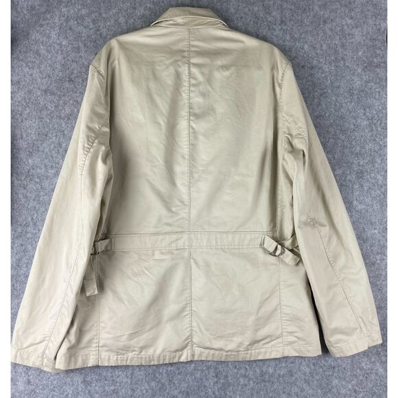 Joseph Abboud Utility Blazer Jacket Mens XL Khaki Unstructured Cotton Adjustable - Picture 8 of 16